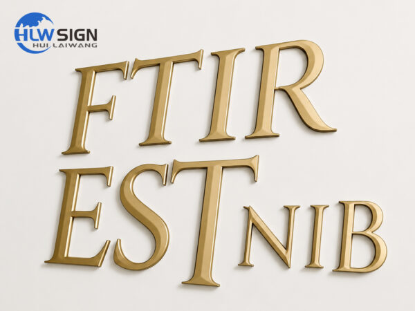 3D Embossed Metal Letters — view 3