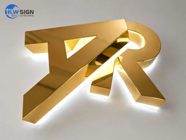 Logotipo LED retroiluminado premium