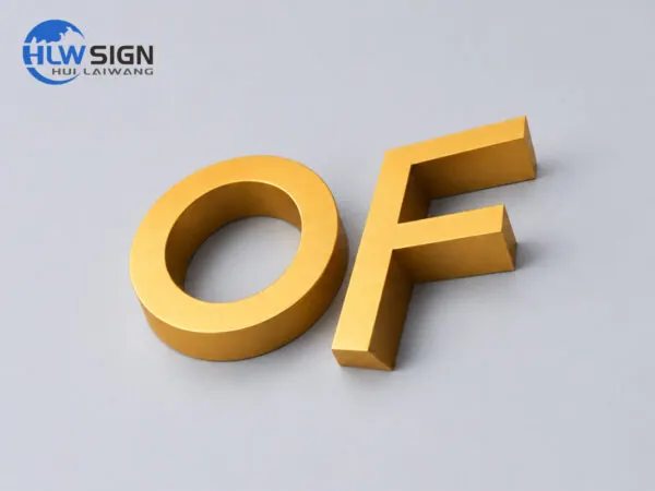 Lettres 3D inox émail au four 4