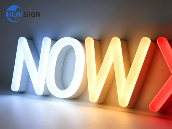 Half-Round Neon Letters