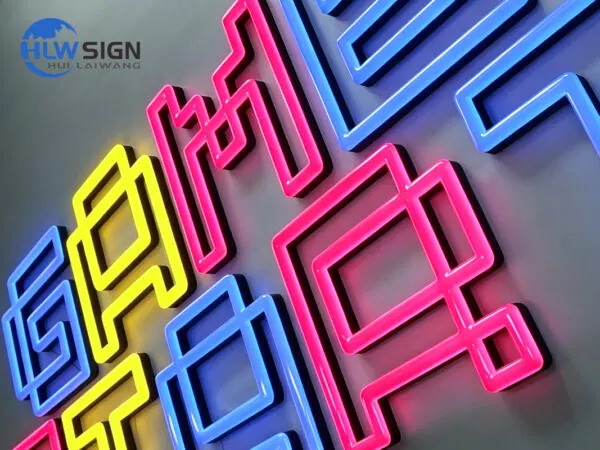 Letras de neón semicirculares 4