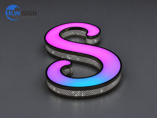 Custom Side-Perforated LED Channel Letters — view 2
