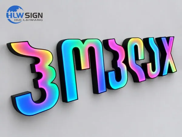 Rótulo RGB con efectos dinámicos